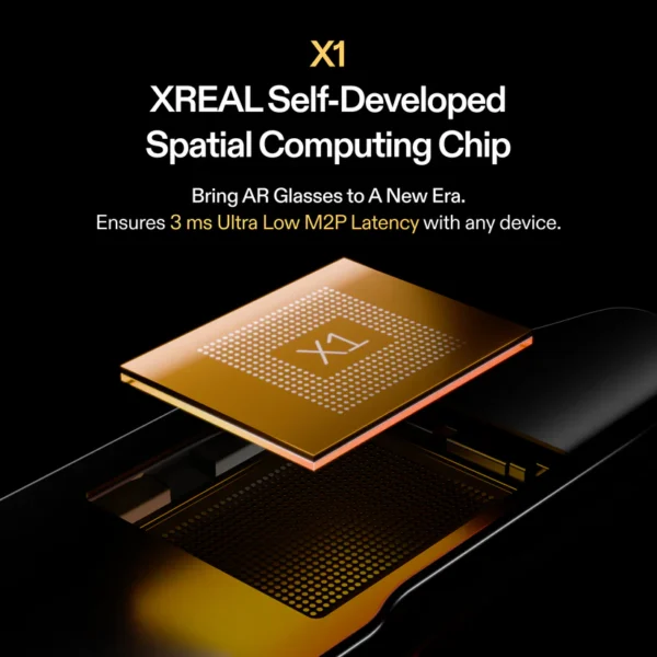 XREAL One AR Glasses with X1 Chip, Native 3 DoF, 147" 50°FOV 120Hz HD Display, Renowned Audio, 3 Adjustable Lens Transparency, Smart Glasses for iPhone 16/15, Steam Deck, ROG, Mac, PC, Android & iOS - Image 2
