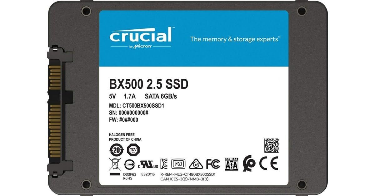 Crucial BX500 500GB 2.5-inch SATA 3D NAND Internal SSD Upto 550 MB/s - Image 2