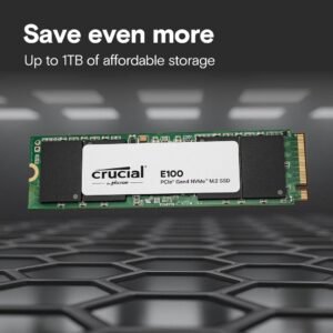 Crucial E100 1TB M.2 NVMe PCIe Gen4 Internal